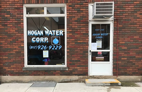 Office front of Hogan Water Corp.